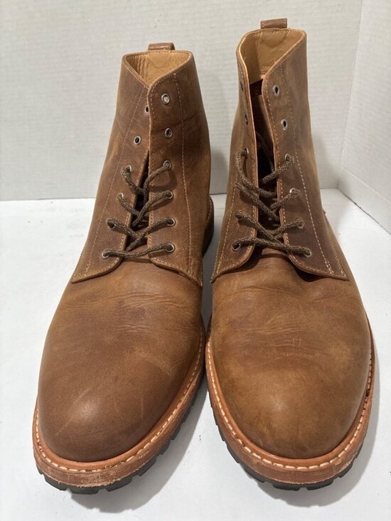 Nisolo Boots Mens Brown Leather Lace-Up Ankle Leahter  Boots Rugged Size 11.5 main image 6